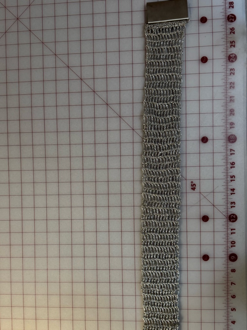 Silver Crocheted Belt - Picture 2 of 2